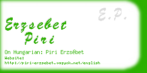 erzsebet piri business card